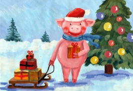 "Свинка с подарками"