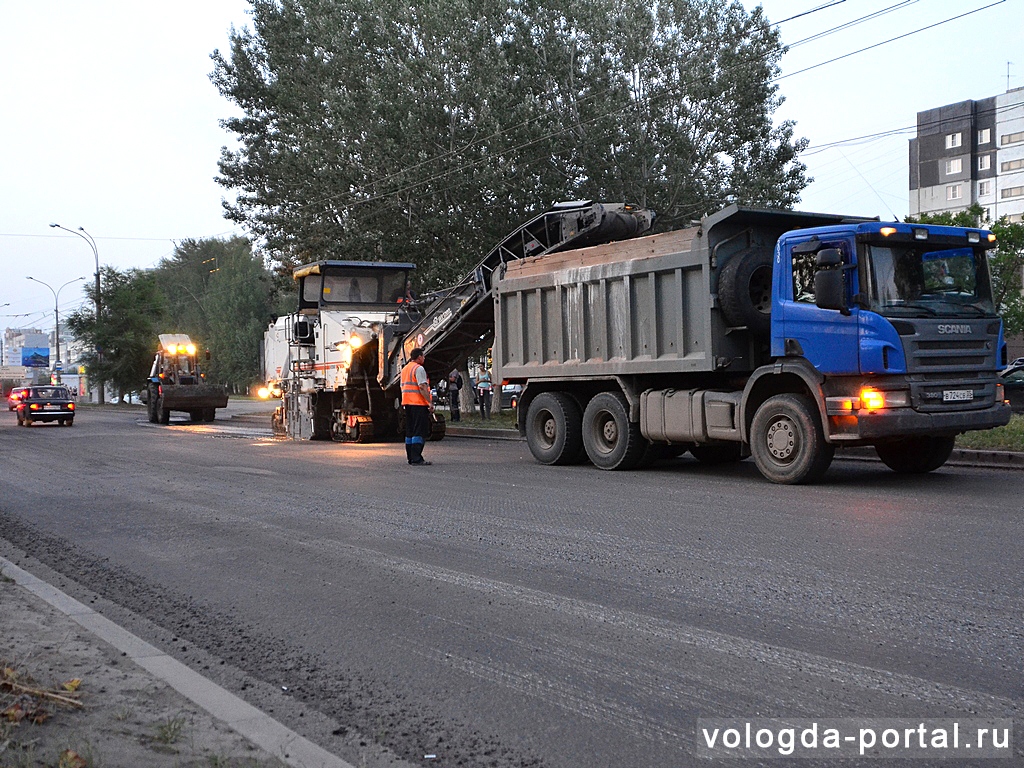 75 % от запланированных работ по ремонту дорог выполнено в Вологде